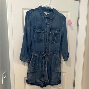 She + Sky Blue Jean Shorts Casual Chic